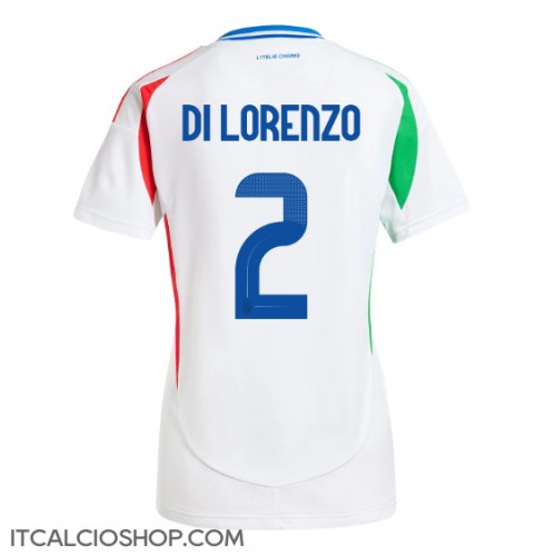 Italia Giovanni Di Lorenzo #2 Seconda Maglia Femmina Europei 2024 Manica Corta Italia Giovanni Di Lorenzo #2 Seconda Maglia Femmina Europei 2024 Manica Corta